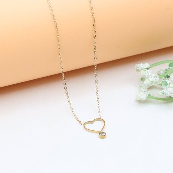 Delicate Yellow Heart Pendant Necklace with Adjustable Chain, XPNL0364 - Picture 10 of 13